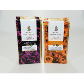 Arvid Norquist Classic Ground Coffee 2 - 17.6oz Bags(500grams) (2 Flavor Combo)