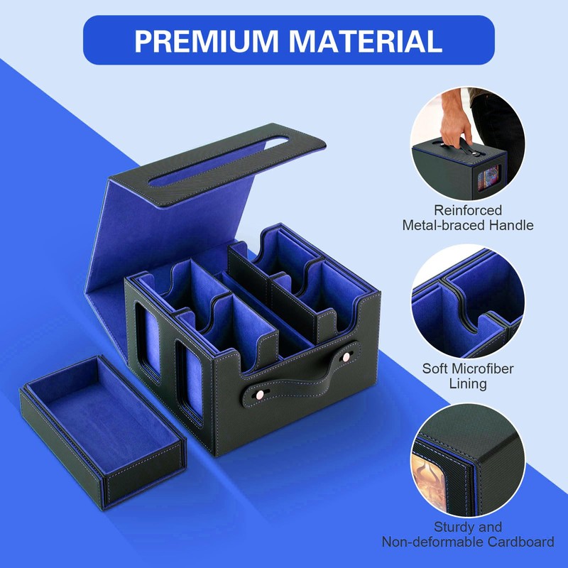 Commander Deck Box for MTG,Card Storage Box Fits 400+ Double-Sleeved