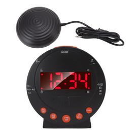 Alarm Clock 113 Decibels Deaf Vibrating Alarm Clock, Alarm Clock for Deaf People Vibrating Clock with Red Flashing Light for for Sleepers Hearing Impaired Elder