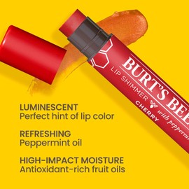 Burts Bees Lip Shimmer - Cherry by Burts Bees for Women - 0.09 oz Lip Shimmer
