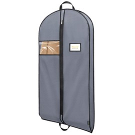 BALEINE 1PK Heavy Duty Garment Bag with Shoe Storage Travel Bag for Dresses, Suit, Coats Travel Essential (43", Grey)
