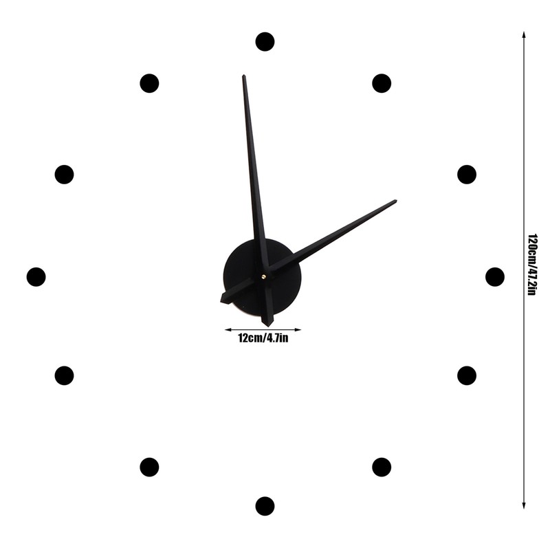 Innovative DIY Wall Clock Stylish Mirror Surface Sticker Clock Modern