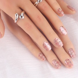 10 Pcs Nail Tips, Dot Nails, Stylish, Cool, Pop, Easy and Convenient to Apply Repeatedly, Manicurist Making, Handmade Nail Tip (Square, Short S)