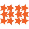 LiteMark Removable Matte Finish Orange 4 Inch Star Decal Stickers,