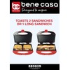Bene Casa - Red Nonstick Flat Grill Sandwich Maker -