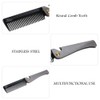 Pocket Folding Beard Comb, Stainless Steel Moustache Comb, with Smooth