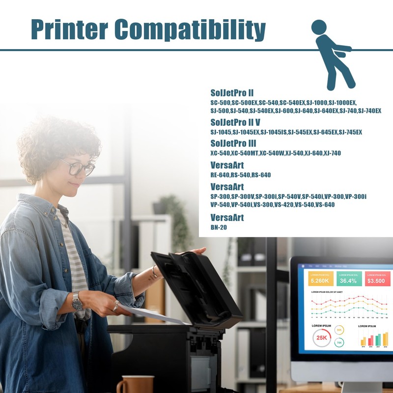 Compatible ECO-SOL ESL3 Ink Cartridge Black Replacement for Roland ECO-SOL