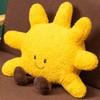 OUKEYI Soft Sun Plush Toy,Cute Smile Yellow Funny Sun Stuffed