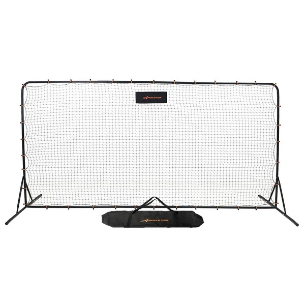 ACELETIQS Soccer Rebounder Net 6x12 Feet Practice Soccer Training Equipment | Portable, Easy Assembly, Steel Frame | Perfect for Practicing Backyard Volley, Solo Training,Kickback, Passing, Pitchback