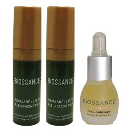 2 Biossance Squalane+ Lactic Acid Resurfacing Serum Y Aceite Todo Tipo De Piel Noche