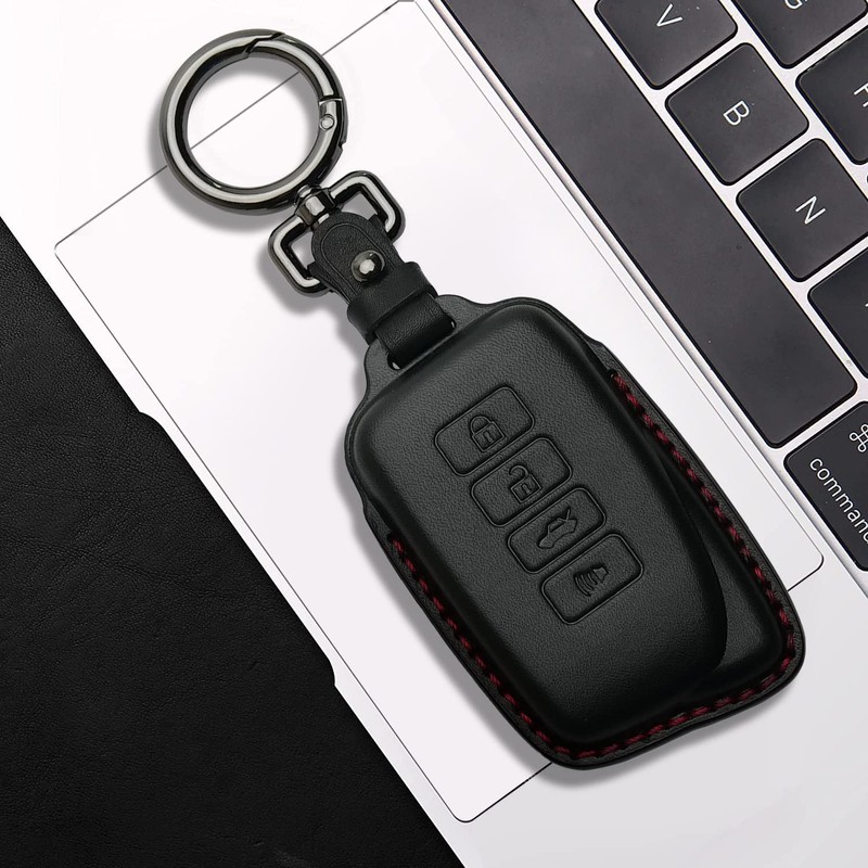 Tukellen for Lexus Leather Key Fob Cover with Keychain Compatible