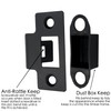 Strike Plate Matt Black Latch Door Frame + Dust Box