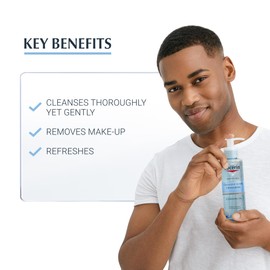 Eucerin DermatoCLEAN [HYALURON] Refreshing Cleansing Gel 200ml, Mild Face Wash Ideal for Sensitive Skin, Gentle Face Cleanser with Hyaluronic Acid, Moisturising and Refreshing Formula, Fragrance-Free