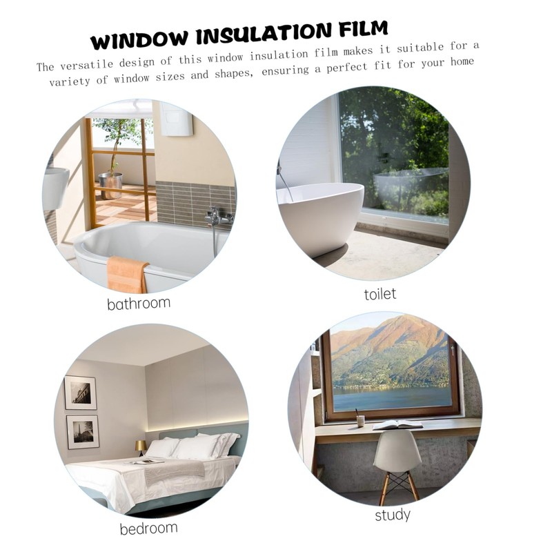Outanaya Weatherproof Window Insulation Film for Winter Insulation Kit for