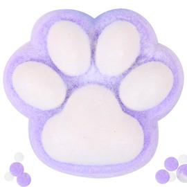 1pcs Taba Squeeze Cat Paw Squishy Toys,5 in Big Cute Kawaii fufu Squishies,Sticky Squishy Cat Paw Fur Ball,Super Soft Squishy Stress Relief Funny Fidget Toys Novelty Things Suitable for Adults Kids