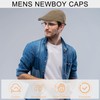 Qossi Newsboy Cap for Men Flat Hats Adjustable Breathable Irish