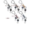 [highstyle] Tochigi Leather & Carabiner & Twin Reel Keychain, Made