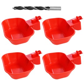 KCLROEO XL Chicken Waterer Cups – 4 Pack Large Automatic Chicken Water Cups for Chicken Coop & Chicken Coop Accessories, Ducks, Geese & Turkeys