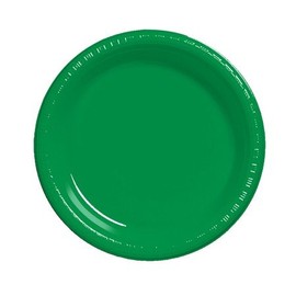Club Pack of 240 Emerald Green Disposable Plastic Party Lunch Plates 7"