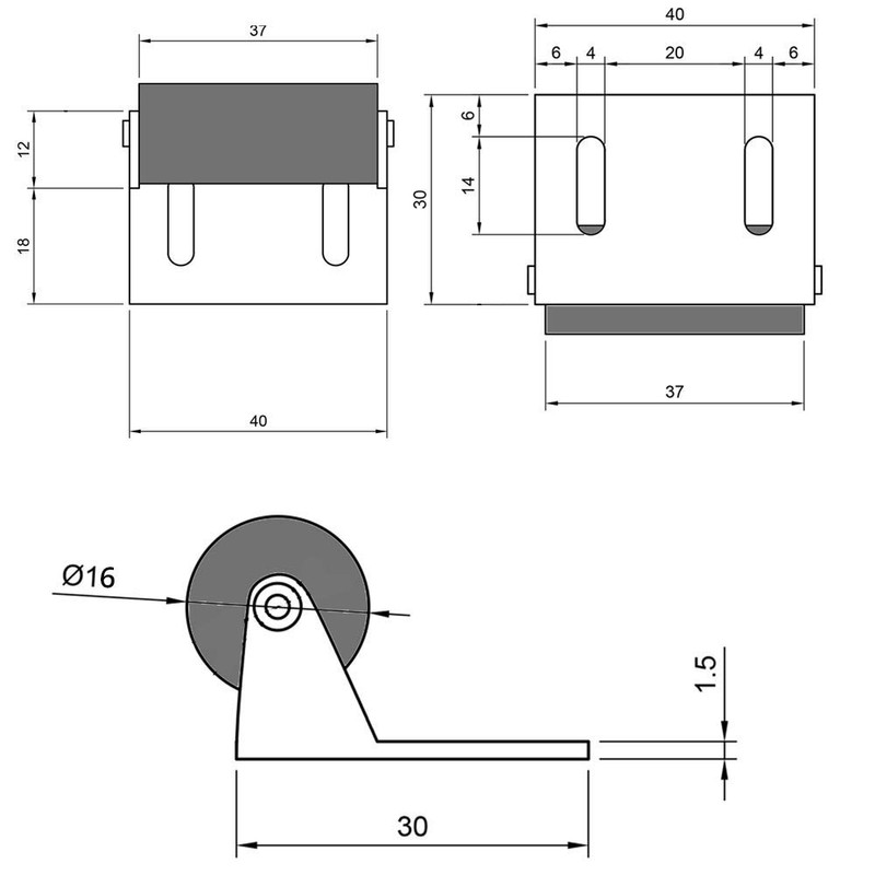 Diwaro® Printing Roller//Guide Roller Diameter 16 mm Rollade, Venetian Blind