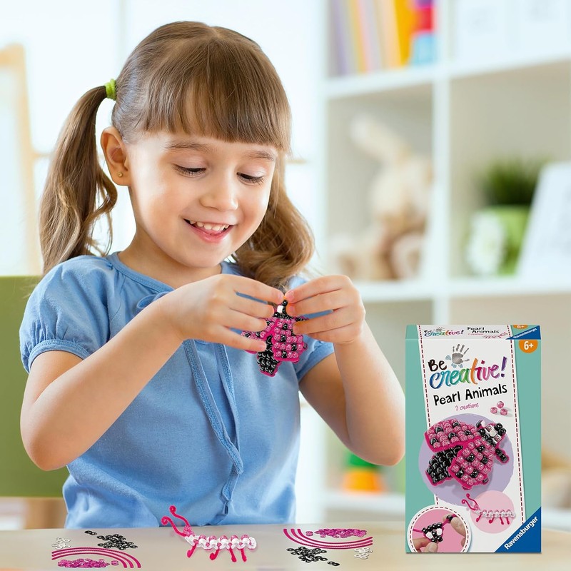 Ravensburger BeCreative 25539 Perlentier Marienkäfer, DIY für Kinder ab 6