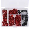 MUNEFE Fairing Bolts Kit, Motorcycle Fairing Bolt Kit, Red Aluminum