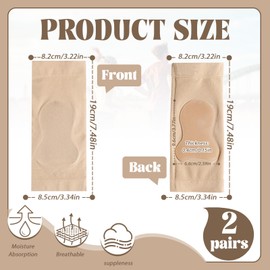 Sekonow 2 Pairs Heel Protector Gel Socks, Achilles Tendon Padded Skate Sleeve with Silicone Pads for Figure Skating, Roller, Hockey, Boots, Shoes, Brace, Heel Protection Cushion, Heel