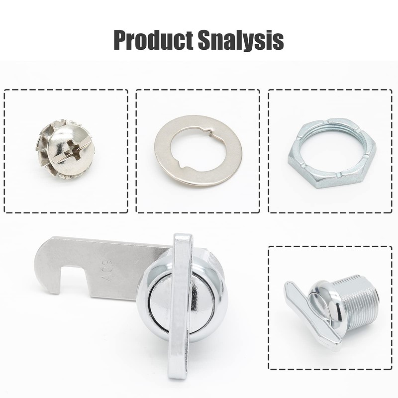 Qjaiune Thumb Operated Offset Cam Lock 3/4 Inch Cylinder &