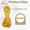 sourcing map Metallic Cord,2mmx90m Gold Ornaments Strings Metallic Non Stretch