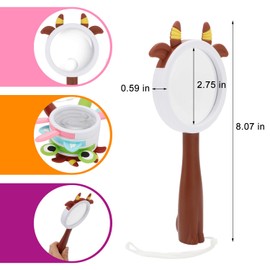 Children Handheld Magnifying Glass for Student Kids Exploring Nature, Scientific Experiment Insect Animal Plant Leaves Observation Reading (Mavericks Style 1Pcs)