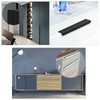 80mm Aluminium Alloy Finger Edge Handle Pull Black Modern Style