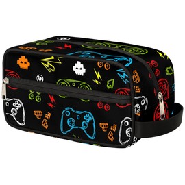 BENGRONGAE Lightnings Toiletry Bag for Boys Men, Travel Toiletry Bag for Woman Cosmetic Makeup Bag, Game Controller Waterproof Shaving Bag for Toiletries Accessories Travel Essentials