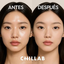 Chillab Polvo Compacto Mate de Lavanda, Control de Brillo 12h, Sin Residuos Blancos, Larga Duracin, Acabado Natural, Ideal para Todo Tipo de Piel     