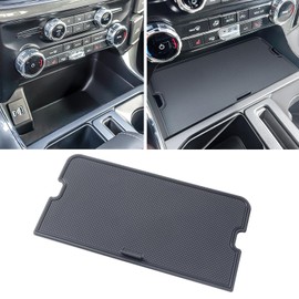 Center Console Compartment Cover for Ford F150 Accessories 2021-2025 2026/Lightning XLT PRO 2022-2025 Interior Hidden Panel Secret Pocket Lid USB Hole (Fits The Open Pocket in Front of The Shifter)