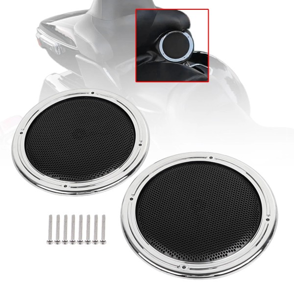 Unbranded Rear Tour Pack Speaker Pod Grilles Mesh Cover For