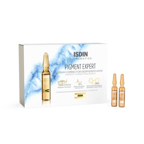 ISDIN Pigment Expert Brightening and Dark Spot Serum with Glycolic Acid, 30 ampoules