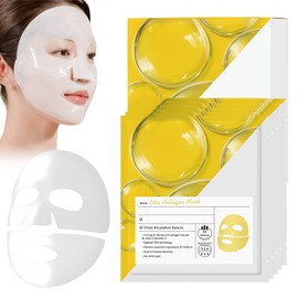 Pack of 5 Collagen Mask Overnight, Collagen Night Wrapping Mask Moisturising & Anti-Wrinkle Collagen Mask Face Overnight Firming Skin Collagen Mask Perfect