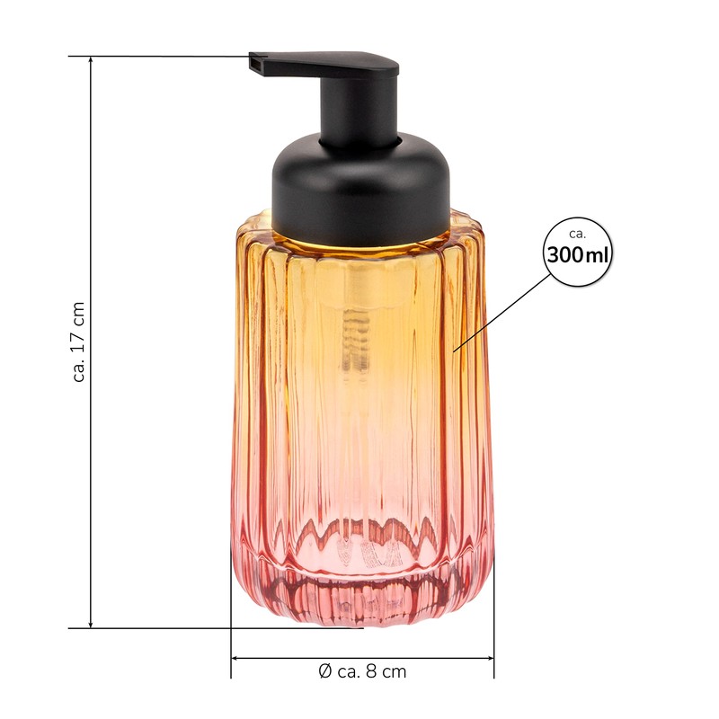 bremermann Seifenspender, Schaum-Seifenspender, Spender für Seife (rot/orange)