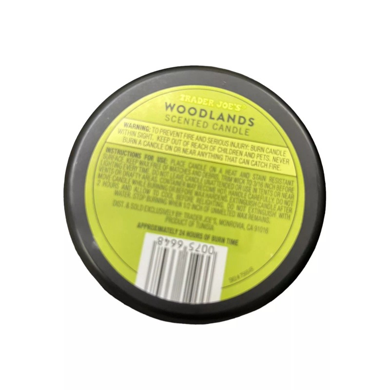 Trader Joe’s Woodlands Scented Candle, Soy Wax, Coconut Oil &