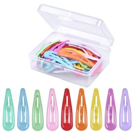 Pack of 30 Hair Clips Girls, 4 cm Baby Hair Clips, Colourful, Children's Hair Clips, Small, Metal Snap Barrette Hair Accessories, Multicoloured with Storage Box, for Children, Girls, Toddlers, Women
