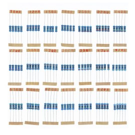 HUABAN 5PCS * 21 VALUE 1W 1 Watts 1% METAL FILM RESISTOR 100 120 150 180 200 220 240 270 300 330 360 390 430 470 510 560 620 680 750 8 20 910 Ohm