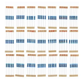 HUABAN 5PCS * 21 VALUE 1W 1 Watts 1% METAL FILM RESISTOR 100 120 150 180 200 220 240 270 300 330 360 390 430 470 510 560 620 680 750 8 20 910 Ohm