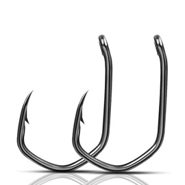 9KM DWLIFE 50pcs Carp Fishing Claw Hooks High Carbon Steel Barbed Baitholder Fishing Hooks Teflon coated angled carp fishing hooks for Freshwater Saltwater Size 8#