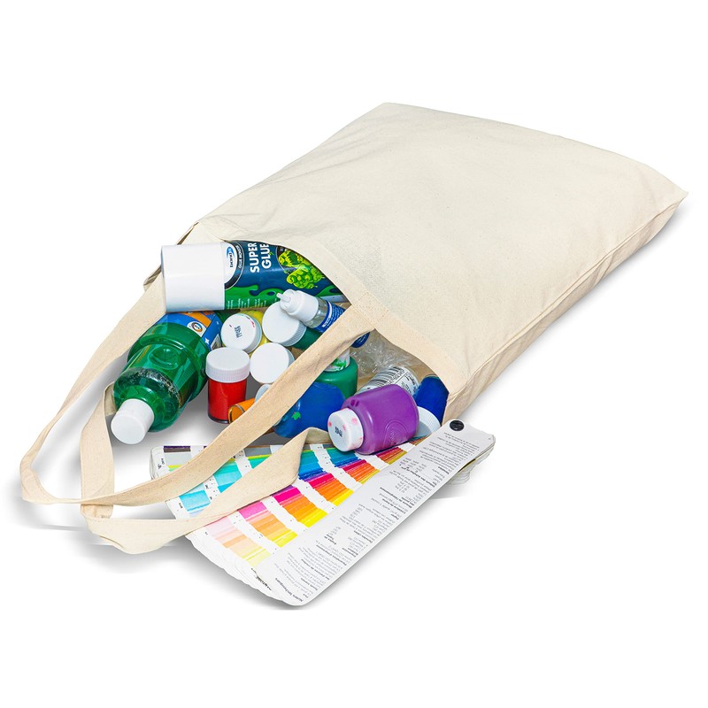 IMFAA Plain Tote Medium(40x36+60) Cm 100% Cotton Canvas Reusable Shoulder/Hand