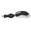 Mikikit Wired Mouse Optical Retractable USB Mouse Laptop Mouse Wire