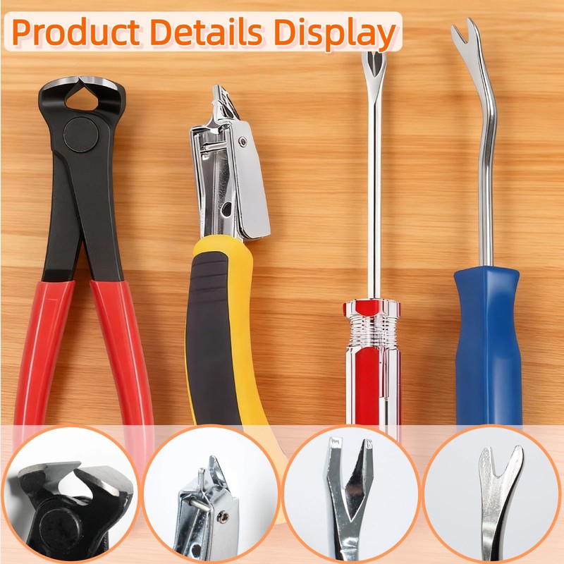 4 Pcs Staple and Nail Puller Tool Kit Set -