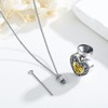 Citrine Cremation Jewelry Heart Tree of Life Urn Necklace for