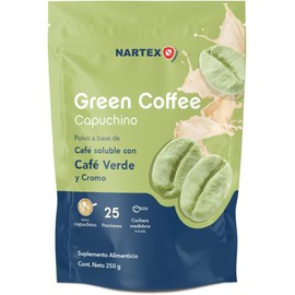 Green Coffee Capuchino con Café Verde + Cromo 250 g, Suplemento Alimenticio en Polvo, Bebida para Rutina Activa y Enfoque Diario, Sin Azúcares Añadidos.