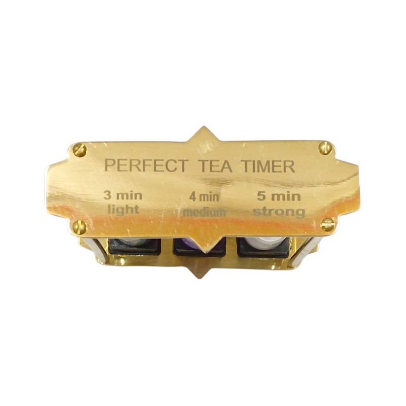 Tea Timer 3-4-5 Minute Sand Brass Frame Hourglass Timer Small