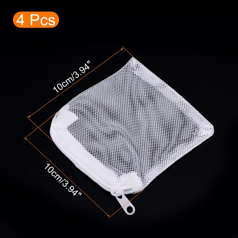 PATIKIL Aquarium Filter Media Bags 10x10cm 4 Pack Fish Tank